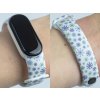 Náhradní náramek Mi band 3/4/5/6/7 Vločky (Barevná varianta Bílá, Pro Přístroj Xiaomi Mi Band 7)