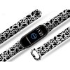 Náhradní náramek Mi band 3/4/5/6/7 Černé lístečky (Barva Vícebarevná, Pro Přístroj Xiaomi Mi Band 7)