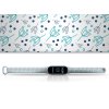 Náhradní náramek Mi band 3/4/5/6/7 Zelená bršlice (Barevná varianta Bílá, Pro Přístroj Xiaomi Mi Band 7)
