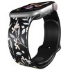 Apple watch řemínek Kytky (Rozměr 42/44/45/46/49mm, barva pásku bílá)