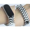 Náhradní náramek Mi band 3/4/5/6/7 Cikcak pruhy (Barva Vícebarevná, Pro Přístroj Xiaomi Mi Band 7)