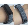 Náhradní náramek Mi band 3/4/5/6/7 Geometrie bílá (Barva Vícebarevná, Pro Přístroj Xiaomi Mi Band 7)