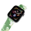 Apple watch řemínek Maskáč zelený (Barva Bílá, Rozměr 42/44/45/46/49mm)