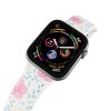 Apple watch řemínek Ibišek růžový (Barva Bílá, Rozměr 42/44/45/46/49mm)