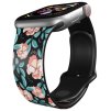 Apple watch řemínek Červené květiny (Barva Bílá, Rozměr 42/44/45/46/49mm)