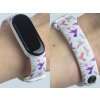 Náhradní náramek Mi band 3/4/5/6/7 Kolibříci (Barevná varianta Bílá, Pro Přístroj Xiaomi Mi Band 7)