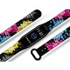 Náhradní náramek Mi band 3/4/5/6/7 Barevné cákance (Barva Vícebarevná, Pro Přístroj Xiaomi Mi Band 7)