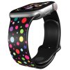 Apple watch řemínek Puntíky (Barva Bílá, Rozměr 42/44/45/46/49mm)