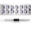 Náhradní náramek Mi band 3/4/5/6/7 Brýle (Barevná varianta Bílá, Pro Přístroj Xiaomi Mi Band 7)