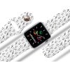 Apple watch řemínek Hudební noty (Barva Bílá, Rozměr 42/44/45/46/49mm)