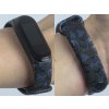 Náhradní náramek Mi band 3/4/5/6/7 Koně v modrém (Barevná varianta Bílá, Pro Přístroj Xiaomi Mi Band 7)