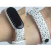 Náhradní náramek Mi band 3/4/5/6/7 Hudební noty (Barevná varianta Bílá, Pro Přístroj Xiaomi Mi Band 7)