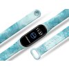Náhradní náramek Mi band 3/4/5/6/7 Modrý mramor (Barva Vícebarevná, Pro Přístroj Xiaomi Mi Band 7)