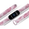 Náhradní náramek Mi band 3/4/5/6/7 Růžový mramor (Barva Vícebarevná, Pro Přístroj Xiaomi Mi Band 7)