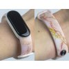 Náhradní náramek Mi band 3/4/5/6/7 Růžovo-zlatý mramor (Barva Vícebarevná, Pro Přístroj Xiaomi Mi Band 7)