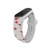 Náhradní náramek Mi band 3/4/5/6/7 Červené mraky (Barevná varianta Bílá, Pro Přístroj Xiaomi Mi Band 7)