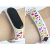 Náhradní náramek Mi band 3/4/5/6/7 Puntíky (Barevná varianta Bílá, Pro Přístroj Xiaomi Mi Band 7)
