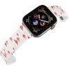 Apple watch řemínek Červené mraky (Rozměr 42/44/45/46/49mm, barva pásku bílá)