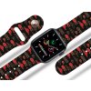 Apple watch řemínek Červené mraky (Rozměr 42/44/45/46/49mm, barva pásku bílá)