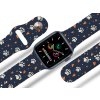 Apple watch řemínek Tlapičky se srdíčky (Barva Bílá, Rozměr 42/44/45/46/49mm)