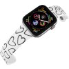 Apple watch řemínek Srdce černobílá (Rozměr 42/44/45/46/49mm, barva pásku bílá)