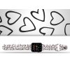 Apple watch řemínek Srdce černobílá (Rozměr 42/44/45/46/49mm, barva pásku bílá)