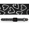 Apple watch řemínek Srdce černobílá (Rozměr 42/44/45/46/49mm, barva pásku bílá)