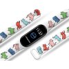 Náhradní náramek Mi band 3/4/5/6/7 Kočičí svět (Barva Vícebarevná, Pro Přístroj Xiaomi Mi Band 7)