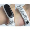 Náhradní náramek Mi band 3/4/5/6/7 Kočičí hlavy (Barevná varianta Bílá, Pro Přístroj Xiaomi Mi Band 7)