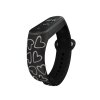 Náhradní náramek Mi band 3/4/5/6/7 Srdce černobílá (Barevná varianta Bílá, Pro Přístroj Xiaomi Mi Band 7)