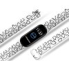 Náhradní náramek Mi band 3/4/5/6/7 Srdce černobílá (Barevná varianta Bílá, Pro Přístroj Xiaomi Mi Band 7)