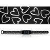 Náhradní náramek Mi band 3/4/5/6/7 Srdce černobílá (Barevná varianta Bílá, Pro Přístroj Xiaomi Mi Band 7)