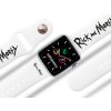 Apple watch řemínek Rick and Morty - Logo (Rozměr 42/44/45/46/49mm, barva pásku bílá)