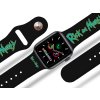 Apple watch řemínek Rick and Morty - Logo 2 (Rozměr 42/44/45/46/49mm, barva pásku bílá)