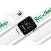 Apple watch řemínek Rick and Morty - Logo 2 (Rozměr 42/44/45/46/49mm, barva pásku bílá)