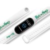Náhradní náramek Mi band 3/4/5/6/7 Rick and Morty - Logo 2 (Barevná varianta Bílá, Pro Přístroj Xiaomi Mi Band 7)