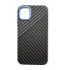 Vzorovaný carbonový kryt pro iPhone 14 (Barevná varianta Tmavě Modrý)