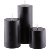 BUTLERS Sada 3 ks LED svíček s funkcí časovače - světle šedé