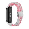 Pletený náramek Mi band 8/9/10 (Barva Bílo-Růžová, Pro Přístroj Xiaomi Mi Band 8/9/10)