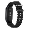 Vroubkovaný náramek s přezkou Mi band 8/9/10 (Barva Bílá, Pro Přístroj Xiaomi Mi Band 8/9/10)