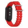 Vroubkovaný náramek s přezkou Mi band 8/9/10 (Barva Bílá, Pro Přístroj Xiaomi Mi Band 8/9/10)