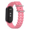 Vroubkovaný náramek s přezkou Mi band 8/9/10 (Barva Bílá, Pro Přístroj Xiaomi Mi Band 8/9/10)