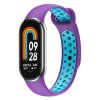 Dvojbarevný silikonový náramek Mi band 8/9/10 (Barva Bílo-Červená, Pro Přístroj Xiaomi Mi Band 8/9/10)