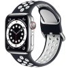 Dvoubarevný perforovaný řemínek s přezkou pro Apple Watch 38/40/41/42(S10)mm (Barevná varianta Bílo-Růžový)