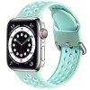 Dvoubarevný perforovaný řemínek s přezkou pro Apple Watch 38/40/41/42(S10)mm (Barevná varianta Bílo-Růžový)