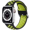Dvoubarevný perforovaný řemínek s přezkou pro Apple Watch 38/40/41/42(S10)mm (Barevná varianta Bílo-Růžový)