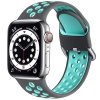 Dvoubarevný perforovaný řemínek s přezkou pro Apple Watch 38/40/41/42(S10)mm (Barevná varianta Bílo-Růžový)