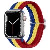 Pletený řemínek se sponou pro Apple Watch 42/44/45/46/49mm (Barevná varianta Černo-bílo-fialový)