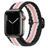 Pletený řemínek se sponou pro Apple Watch 42/44/45/46/49mm (Barevná varianta Černo-bílo-fialový)