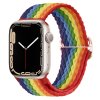 Pletený řemínek se sponou pro Apple Watch 42/44/45/46/49mm (Barevná varianta Černo-bílo-fialový)